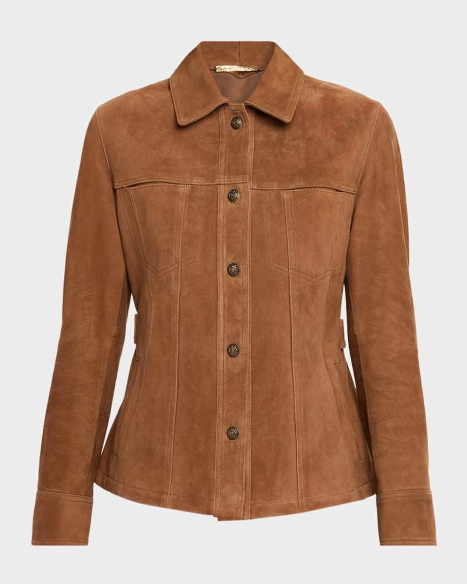 Darius Button-Down Suede Blous